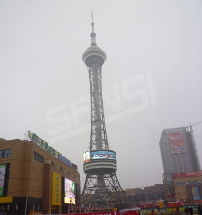 常（cháng）州市武進區廣（guǎng）播電視塔室外全彩弧形屏