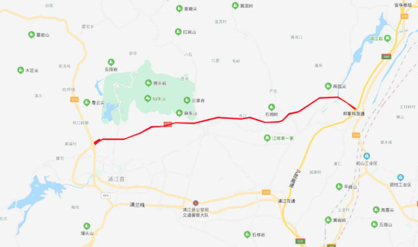 351國（guó）道浦江段道路照明