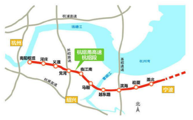 最新,杭紹甬高速,杭紹段（duàn）等浙,3條（tiáo）高速今通車,色多多AV导航,再（zài）樹標（biāo）杆工（gōng）程